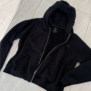 Set Active Black Oversized  Zip-Up Hoodie